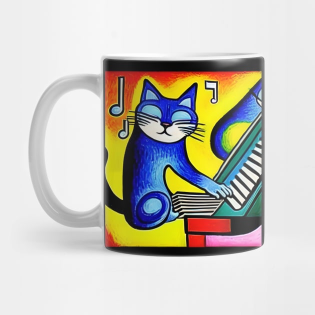 A Cat Playing The Keyboard by Musical Art By Andrew
